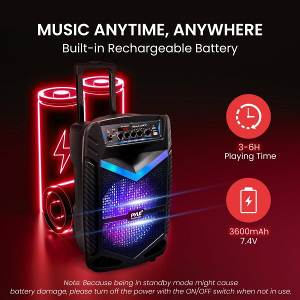Bluetooth Portable PA Speaker Karaoke Party Audio-5