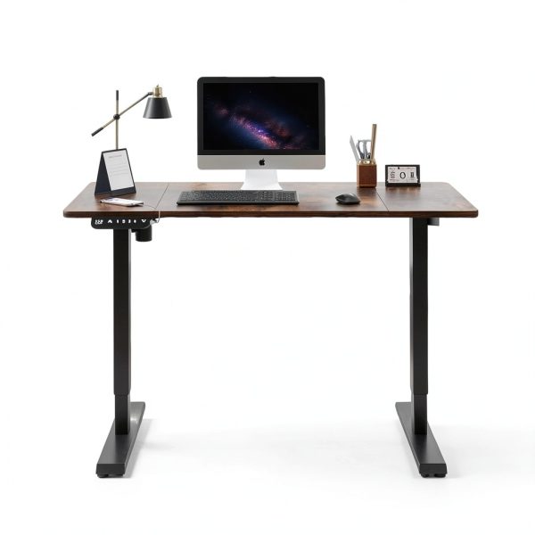 ForestnSky 48 Electric Standing Desk Rustic Brown Office-3