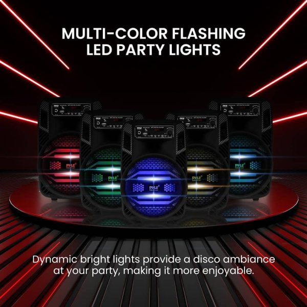 Pyle Bluetooth Speaker 300 Watt Portable Karaoke PA System-3