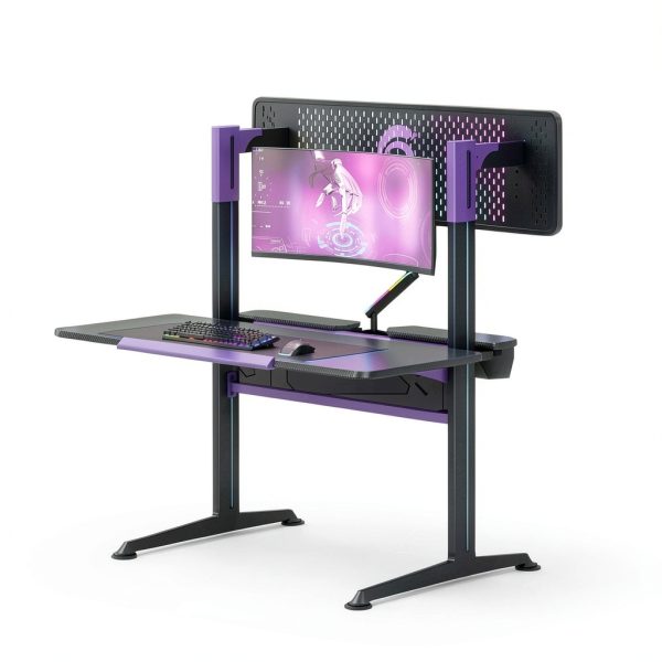 RSPGAME G Series Ergonomic Gaming Desk with Monitor Stand-0