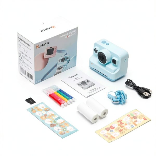 Hunkstar Kids Camera Instant Print Dual Lens 1080P HD Blue-13