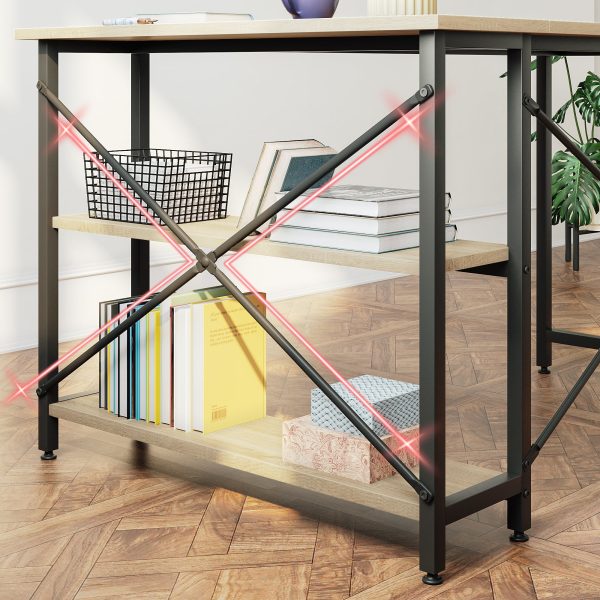 Bestier L Shaped Desk Corner Gaming Computer Desk Black-7