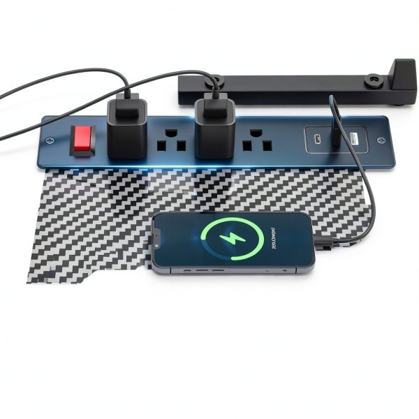 Koligey Gaming Desk with LED Power Outlet L Shaped Computer-5