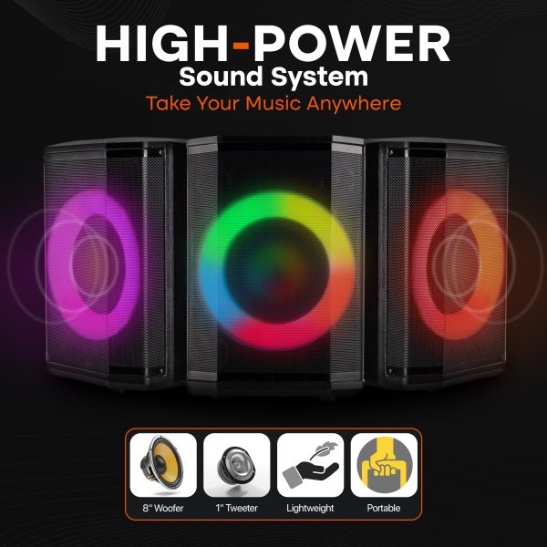 Pyle Bluetooth Party Speaker Wireless Stereo System-3