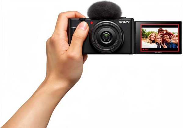 Sony ZV 1F Vlog Camera for Content Creators Black White-1