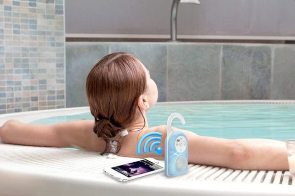 Pyle Waterproof Bluetooth Speaker Shower Outdoor Music-1