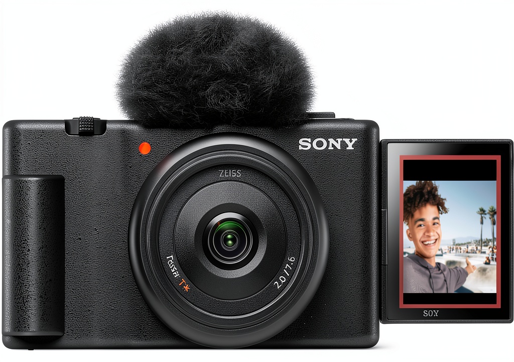 Sony ZV 1F Vlog Camera in use for vlogging