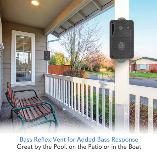 Pyle PLMR24B 3.5 Inch 200 Watt Wall Mount Speakers Black-1