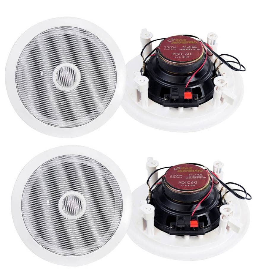 Pyle 6.5-inch in-wall speaker installed in a living room ceiling