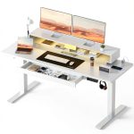 GTPlayer Electric Standing Desk Gaming LED Lights Black-0