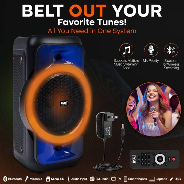 Pyle Audio Large Bluetooth Party Speaker Wireless Streaming-2