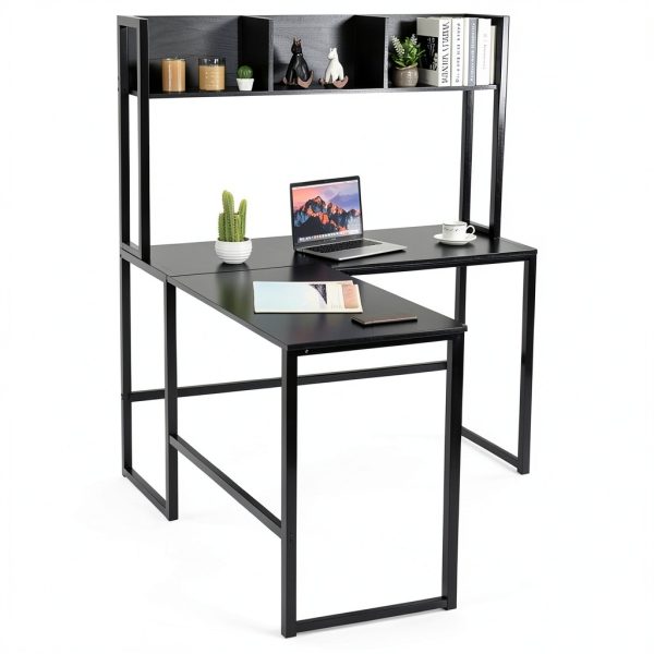 Kadyn L Shaped Desk with Storage Home Office Computer Desk-2
