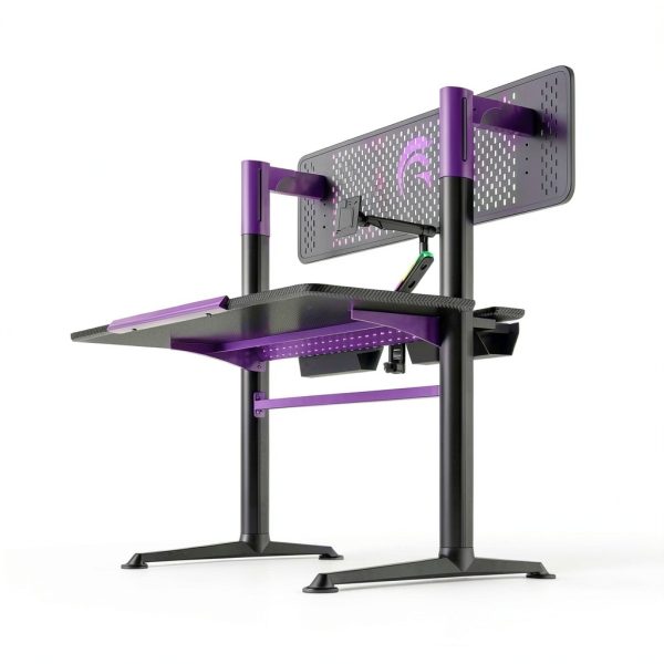 RSPGAME G Series Ergonomic Gaming Desk with Monitor Stand-1
