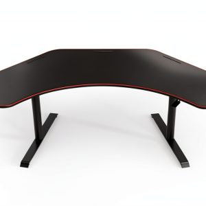 Arozzi Arena Angelo Gaming Desk Curved Ergonomic Black-0