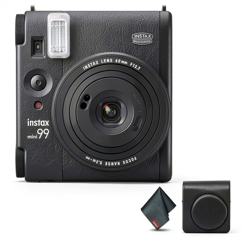 Fujifilm INSTAX MINI 99 camera in use with instant prints