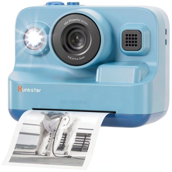 Hunkstar Kids Camera Instant Print Dual Lens 1080P HD Blue-1