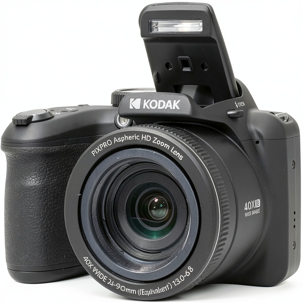 Kodak PIXPRO AZ405 compact camera in black on a table