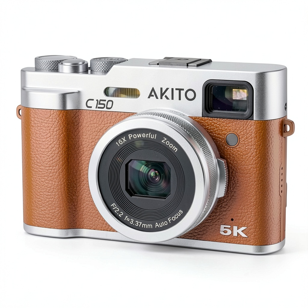 Akito C150 Digital Camera showing the 2.8-inch IPS display