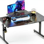 Bestier Gaming Desk RGB Lights Ergonomic Monitor Stand-0