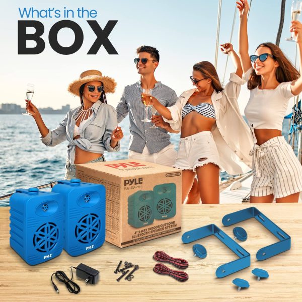 Pyle Bluetooth Indoor Outdoor Speakers Waterproof 300W-1