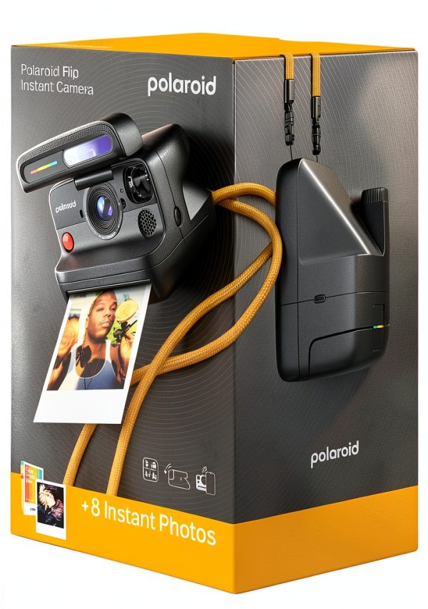 Polaroid Flip Instant Camera Hyperfocal Lens Sonar Autofocus-10