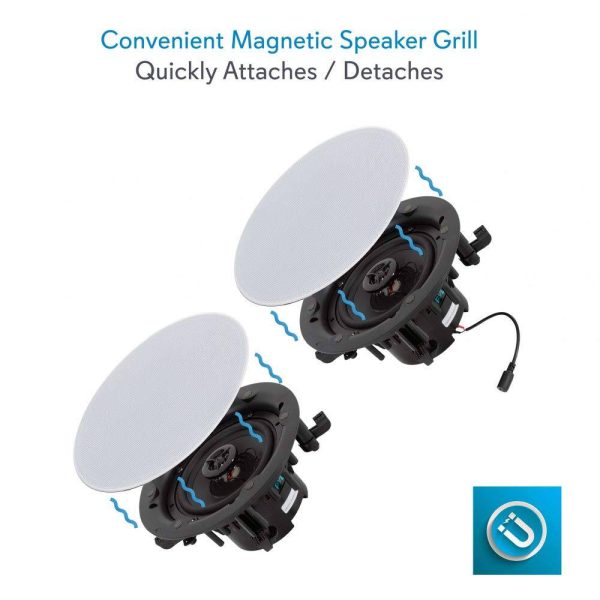 Pyle In Wall Ceiling Speakers Bluetooth Wireless Slim-4