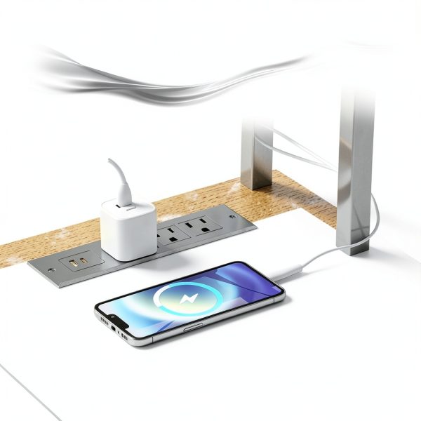 GOODSILO Office Desk Built in Power Station LED Lighting-5