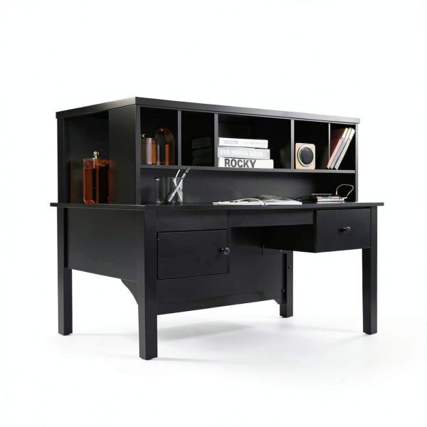 Kadyn 48 Inch Computer Desk with Drawers Power Outlets Home-5