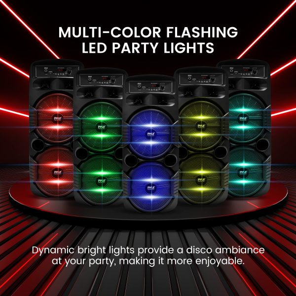 Bluetooth Portable PA Speaker Karaoke Party Audio Battery-4
