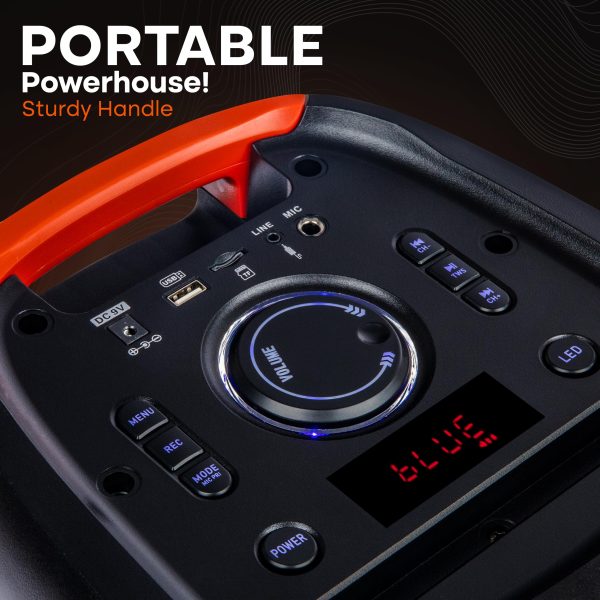 Pyle Audio Large Bluetooth Party Speaker Wireless Streaming-4