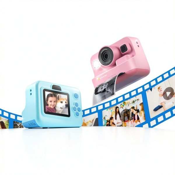 Hunkstar Kids Camera Instant Print Dual Lens 1080P HD Blue-4