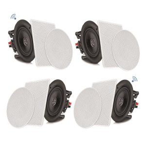 Pyle 8 Inch Bluetooth Ceiling Speakers Wireless Home Audio-0