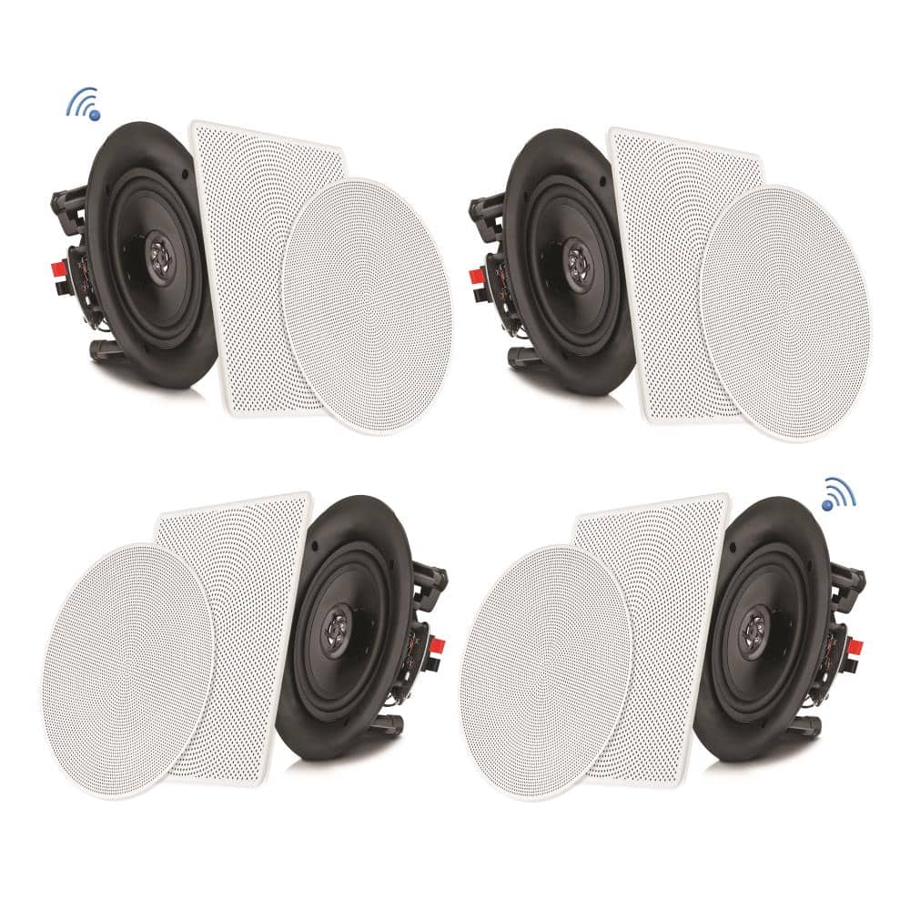 Pyle Bluetooth ceiling speakers installed in a modern living room