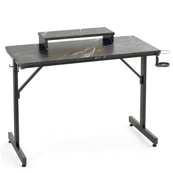 Bestier Gaming Desk RGB Lights Ergonomic Monitor Stand-1