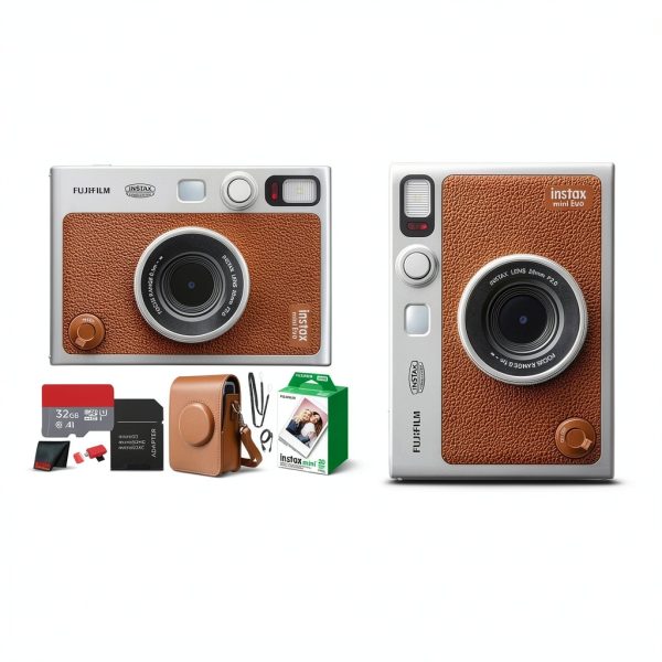 Fujifilm Instax Mini EVO Instant Camera Black Brown 20 Films-3