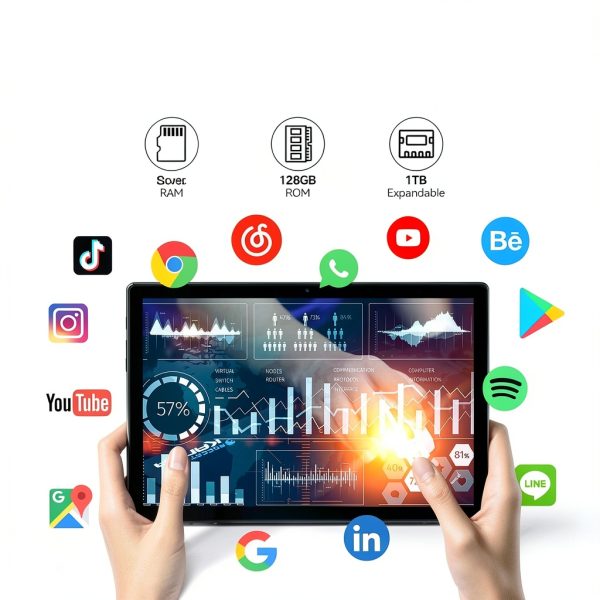 Kimlok Android 13 Tablet 10 Inch Octa Core 128GB Storage-2