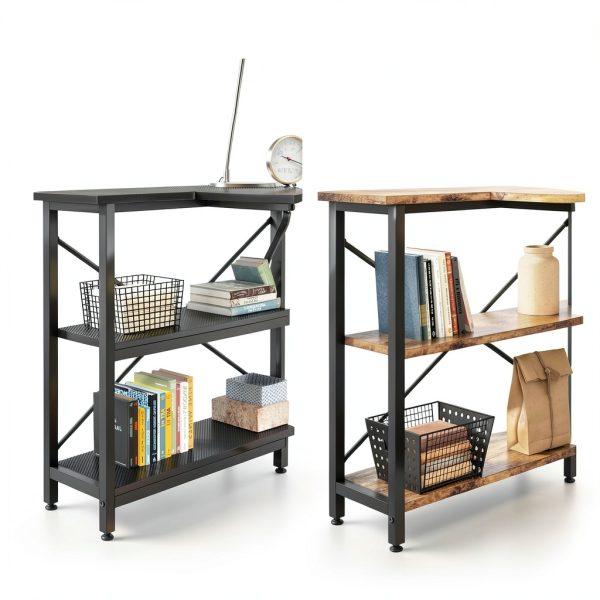 Bestier L Shaped Desk Corner Gaming Computer Desk Black-5