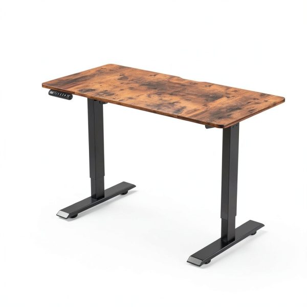 ForestnSky 48 Electric Standing Desk Rustic Brown Office-5