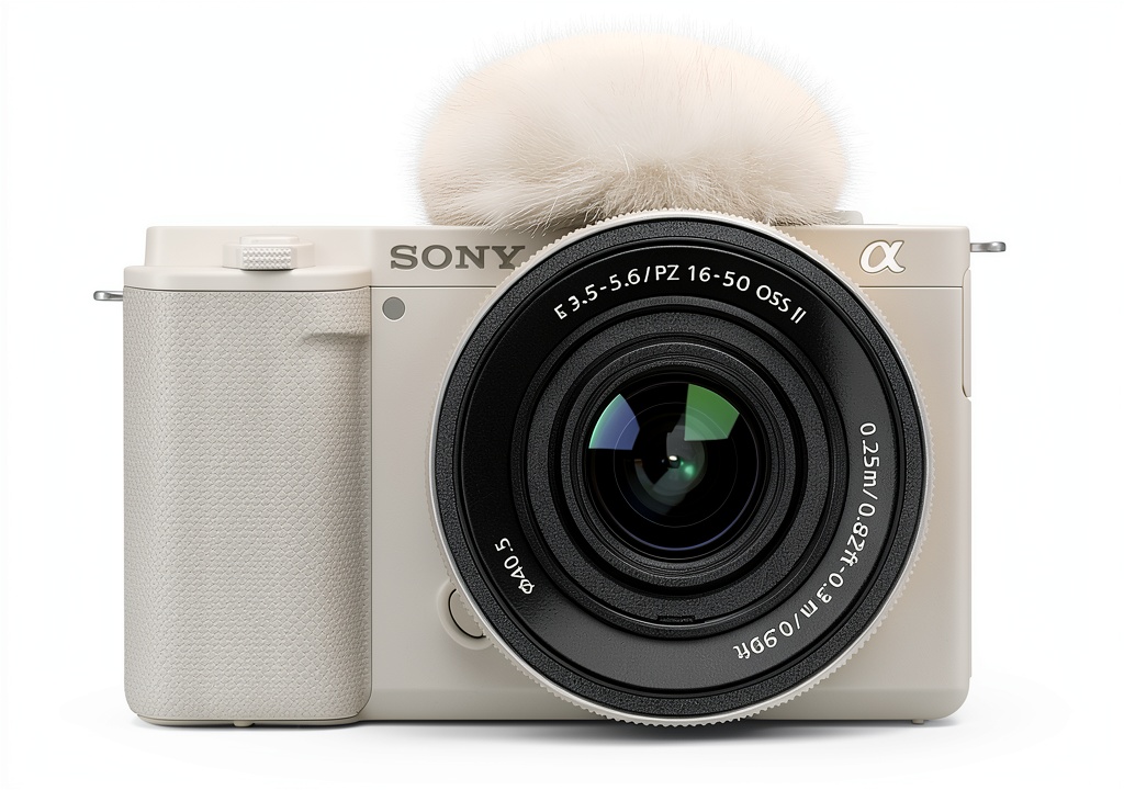 Sony Alpha ZVE10 camera in Black and White colors on a studio setup