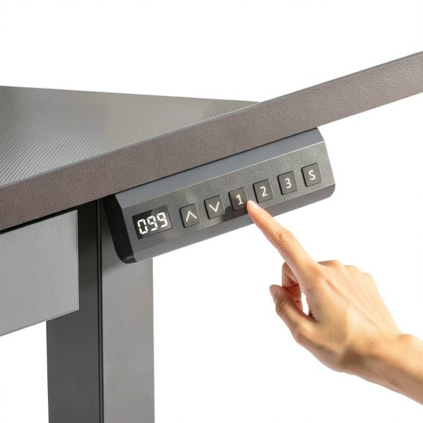 GTPlayer Electric Standing Desk with LED Lights and Drawers-4
