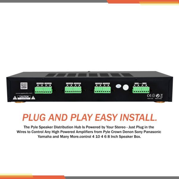 Pyle 6 Zone Speaker Selector Volume Control Multi Room Audio-3