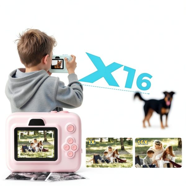 Hunkstar Kids Camera Instant Print Dual Lens 1080P HD Blue-7