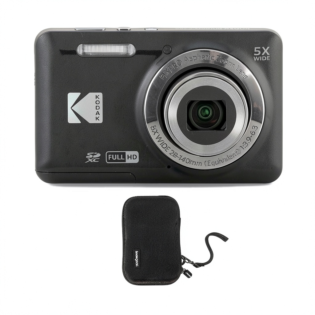 Kodak PIXPRO FZ55 digital camera in multiple colors on a table