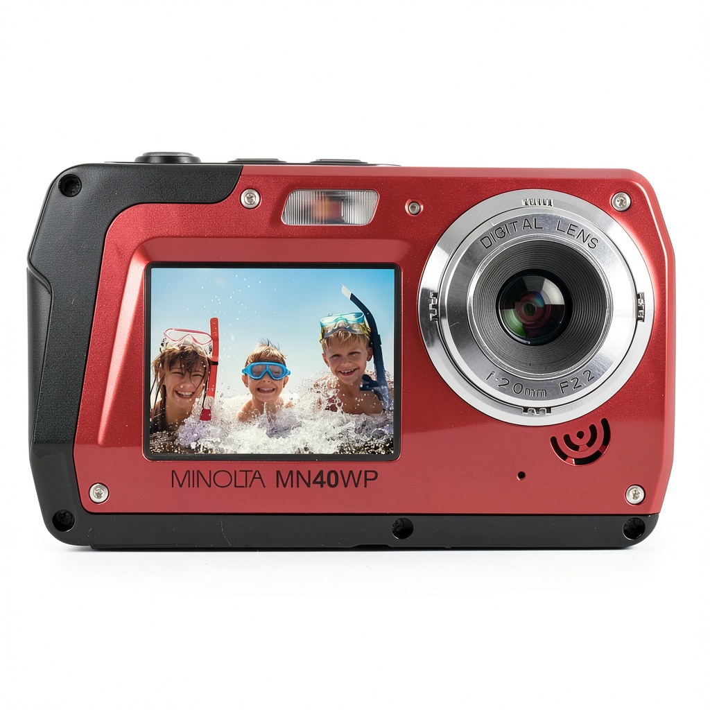 Minolta Waterproof Digital Camera in use underwater