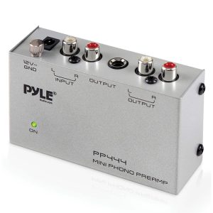 Pyle Phono Preamp Compact Magnetic Pickup Low Noise-0