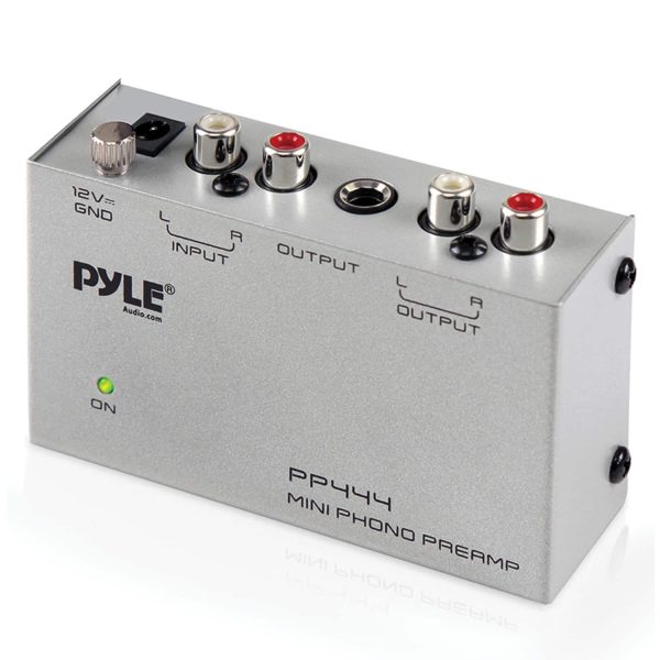 Pyle Phono Preamp Compact Magnetic Pickup Low Noise-0