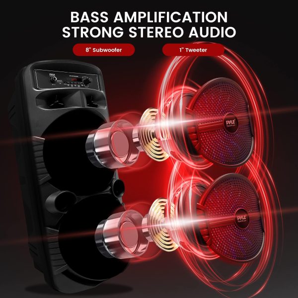 Bluetooth Portable PA Speaker Karaoke Party Audio Battery-2