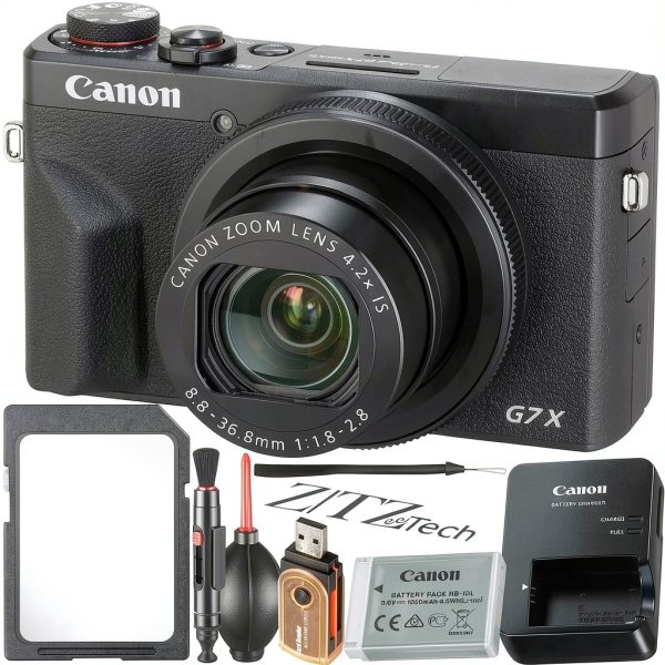 Canon PowerShot G7 X Mark III Digital Camera Black Silver-0