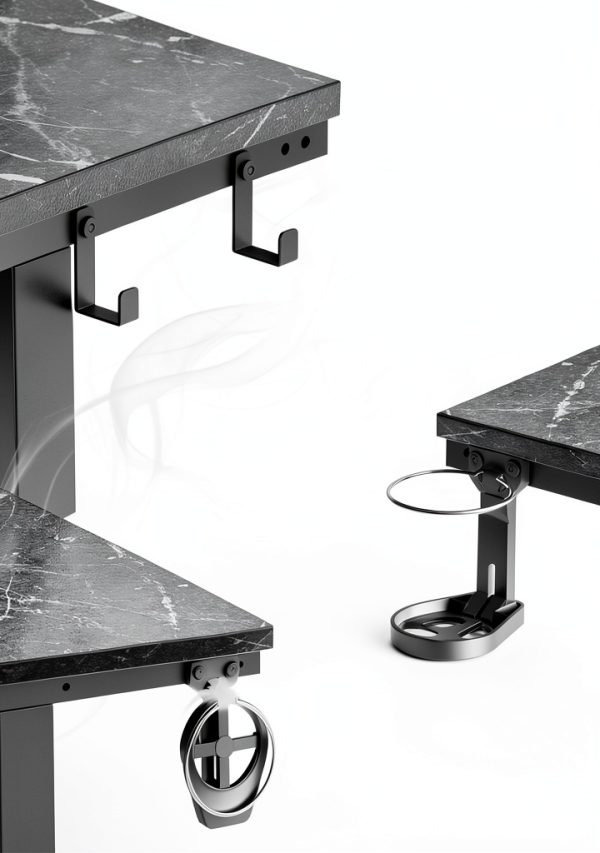 Bestier Gaming Desk RGB Lights Ergonomic Monitor Stand-9