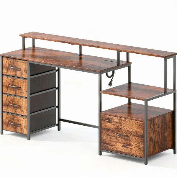 GOODSILO Office Desk Built in Power Station LED Lighting-1